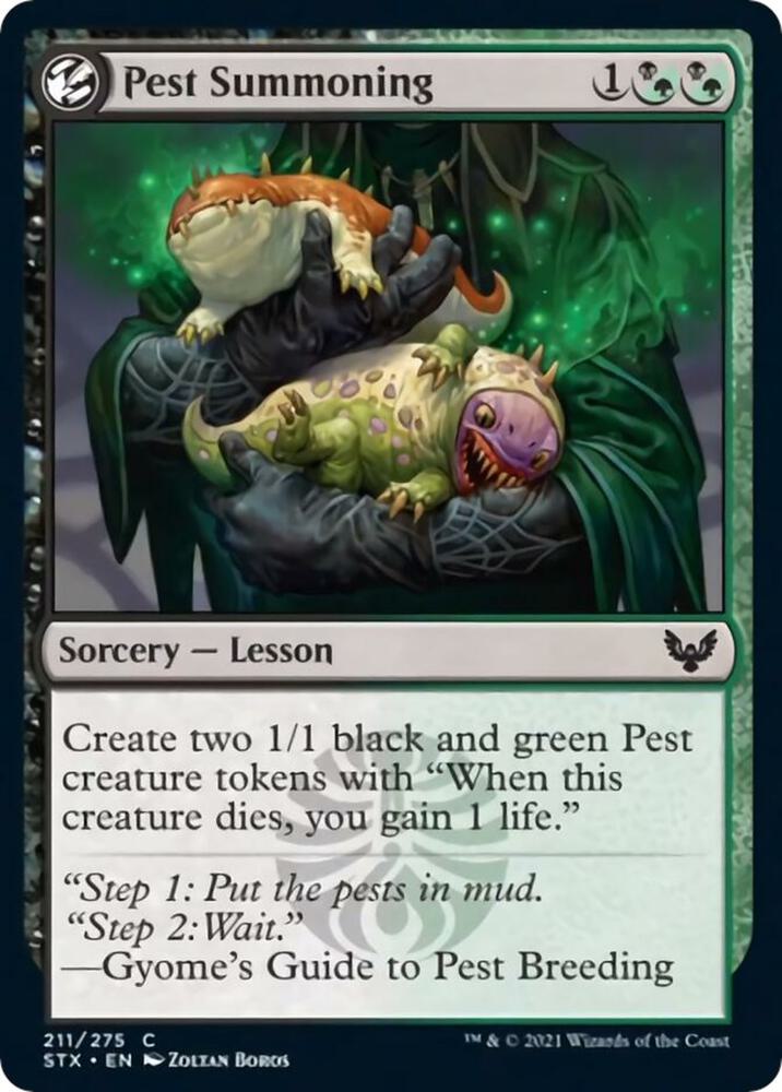 Pest Summoning 211 card from Strixhaven: School of Mages