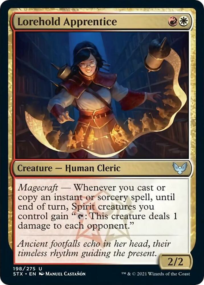 Lorehold Apprentice 198 card from Strixhaven: School of Mages