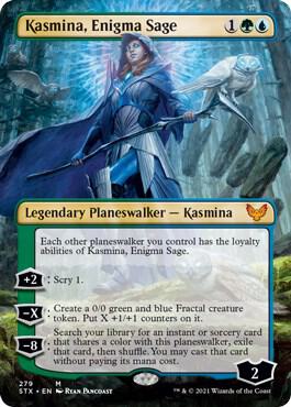 Kasmina, Enigma Sage (Borderless) 279 card from Strixhaven: School of Mages