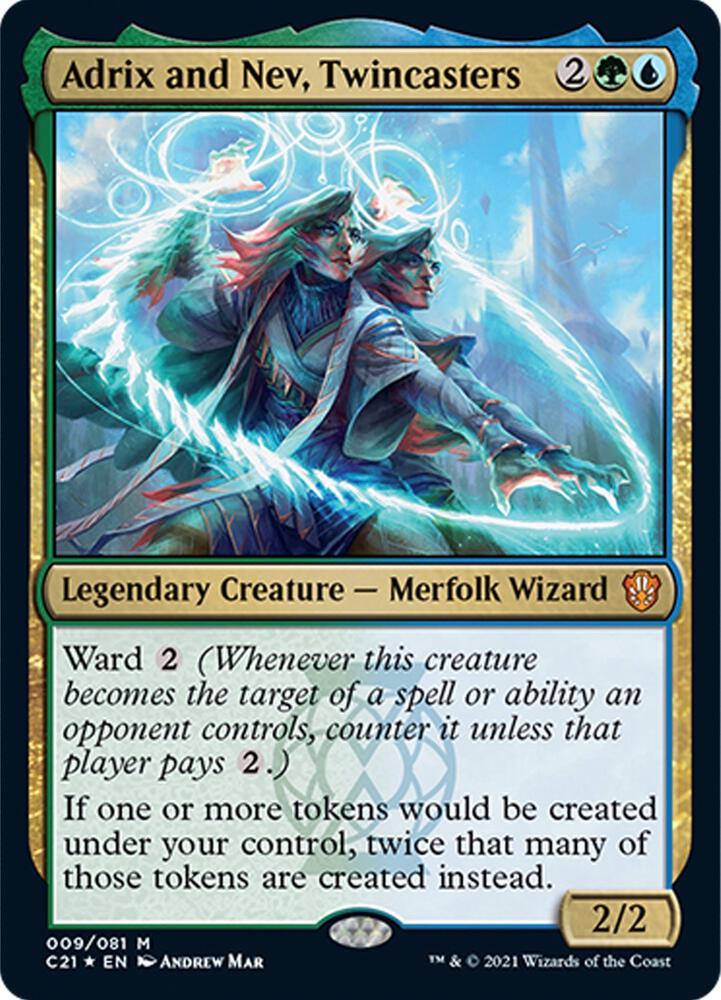Adrix and Nev, Twincasters 9 card from Commander 2021