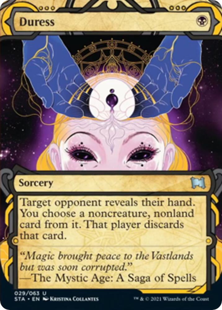 Duress 29 card from Strixhaven: Mystical Archive
