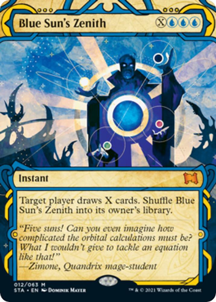 Blue Sun's Zenith 12 card from Strixhaven: Mystical Archive