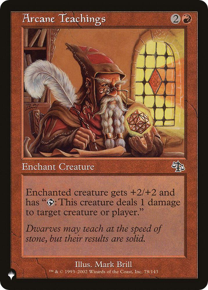 Arcane Teachings 78/143 card from The List Reprints