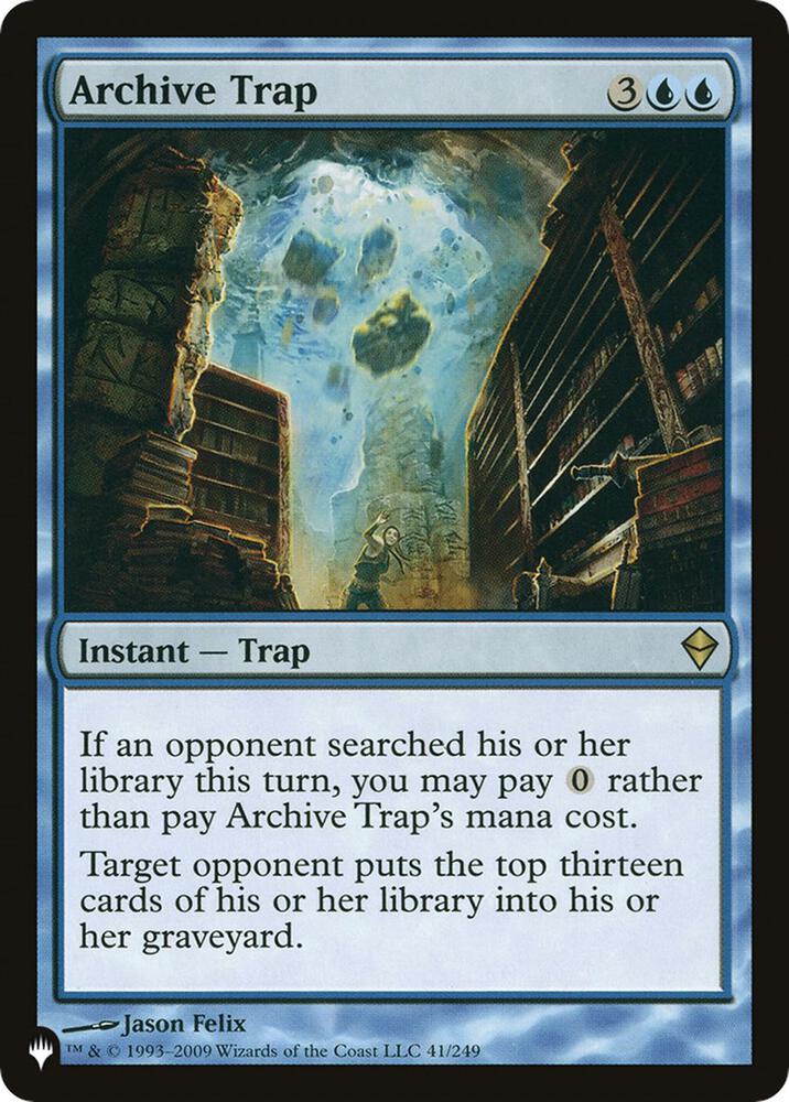 Archive Trap 41/249 card from The List Reprints
