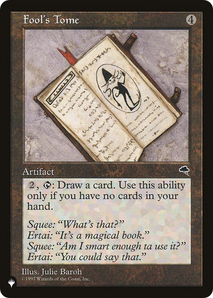Fool's Tome card from The List Reprints