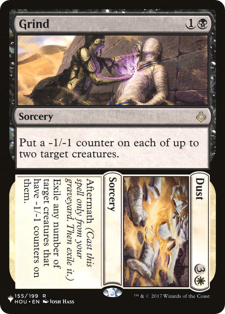Grind // Dust 155/199 card from The List Reprints