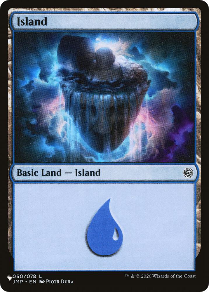 Island (050) 050/078 card from The List Reprints