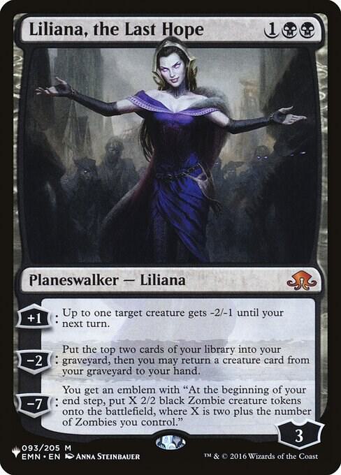 Liliana, the Last Hope 093/205 card from The List Reprints