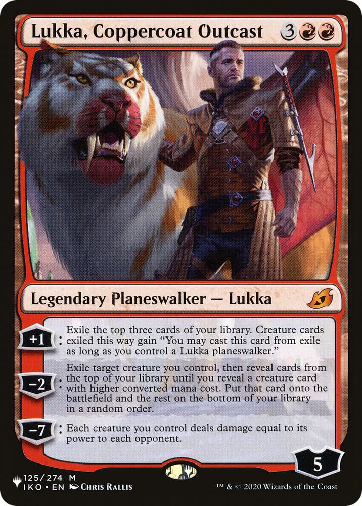 Lukka, Coppercoat Outcast 125/274 card from The List Reprints
