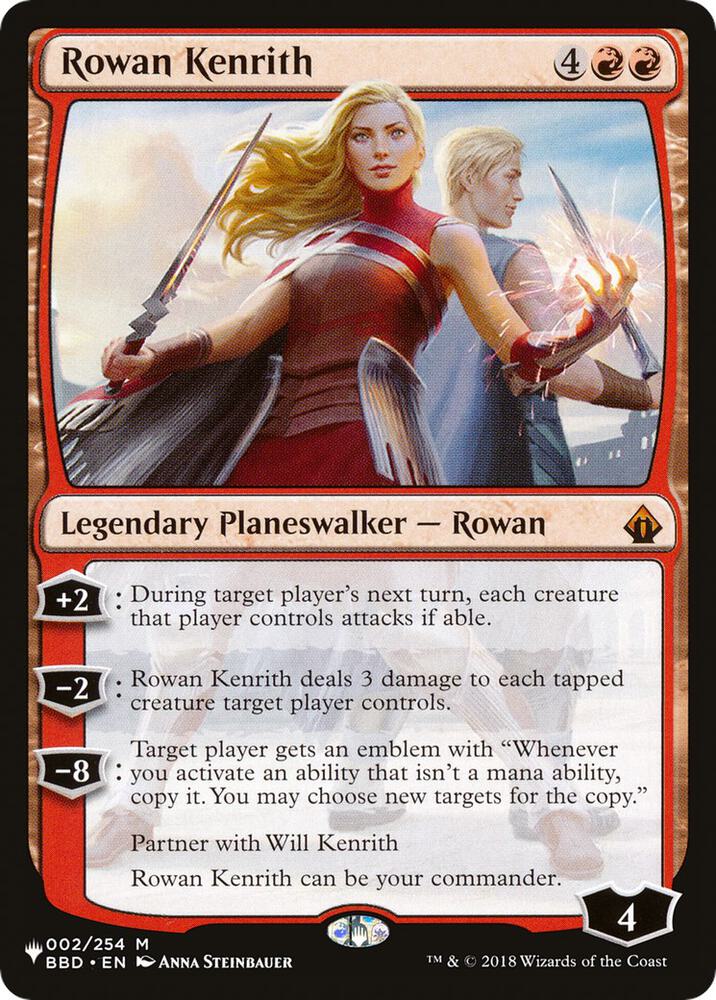Rowan Kenrith 002/254 card from The List Reprints