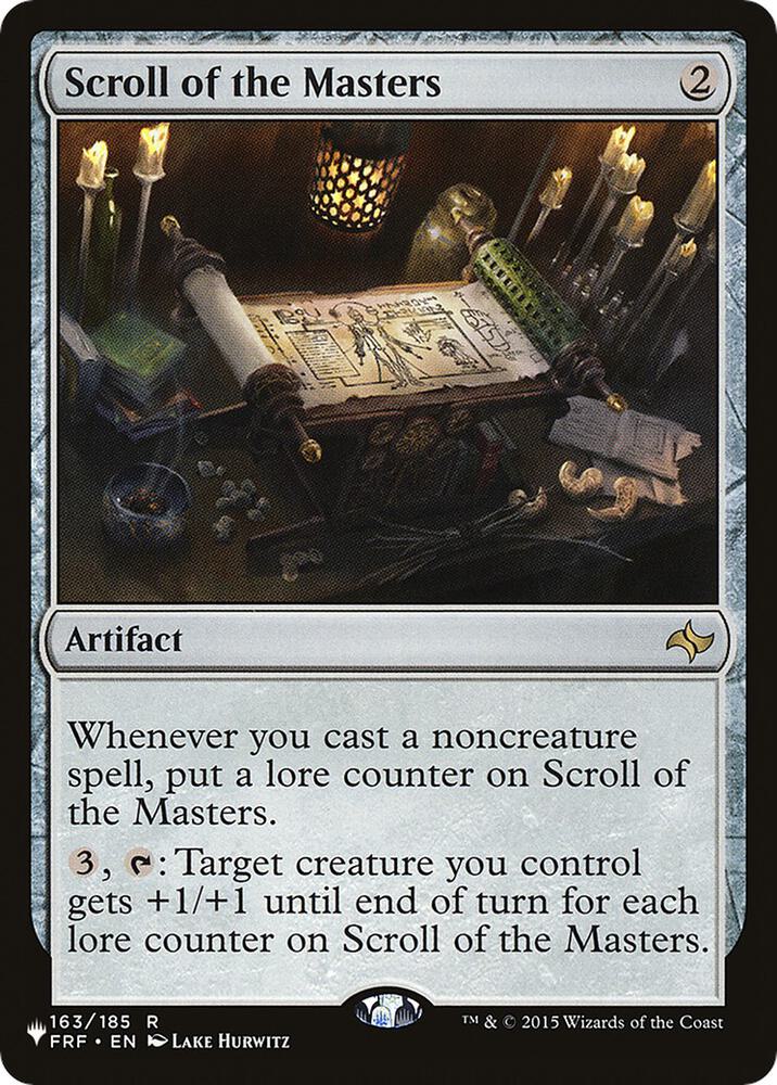 Scroll of the Masters 163/185 card from The List Reprints