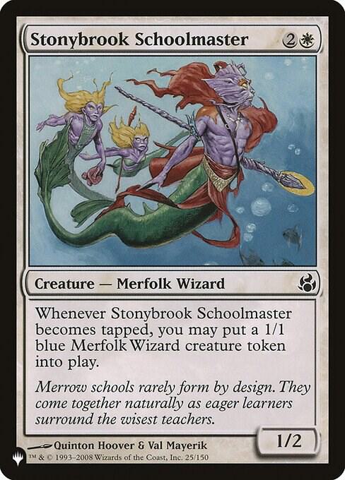 Stonybrook Schoolmaster 25/150 card from The List Reprints