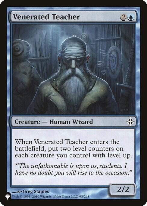 Venerated Teacher 93/248 card from The List Reprints