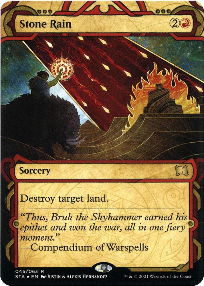 Stone Rain (Foil Etched) 45 card from Strixhaven: Mystical Archive