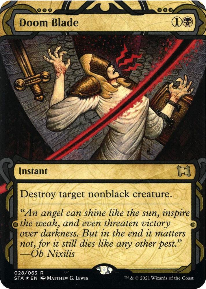 Doom Blade (Foil Etched) 28 card from Strixhaven: Mystical Archive