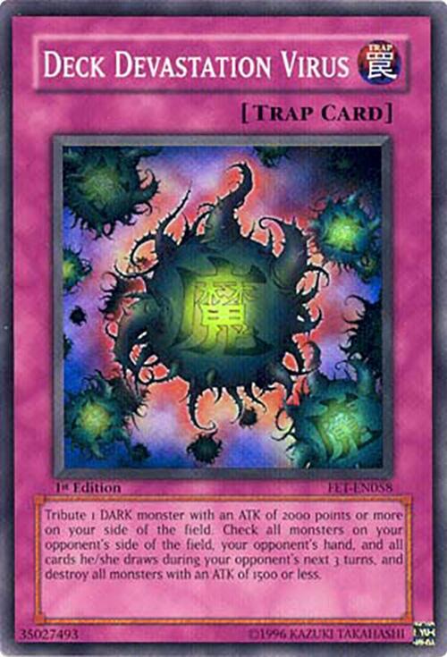Deck Devastation Virus FET-EN058 card from Flaming Eternity