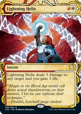 Lightning Helix 62 card from Strixhaven: Mystical Archive