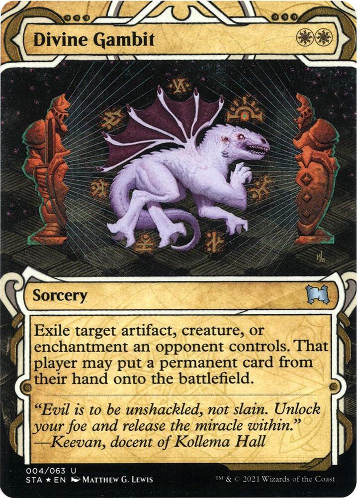 Divine Gambit (Foil Etched) 4 card from Strixhaven: Mystical Archive
