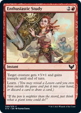 Enthusiastic Study 99 card from Strixhaven: School of Mages