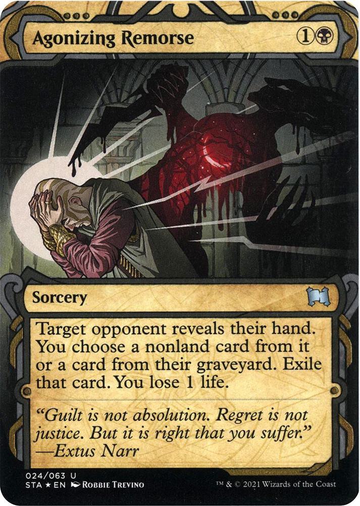 Agonizing Remorse (Foil Etched) 24 card from Strixhaven: Mystical Archive