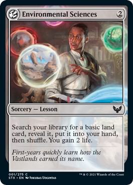 Environmental Sciences 1 card from Strixhaven: School of Mages