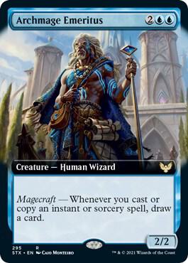 Archmage Emeritus (Extended Art) 295 card from Strixhaven: School of Mages