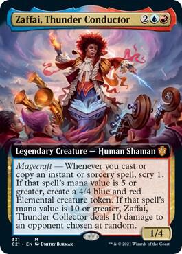Zaffai, Thunder Conductor (Extended Art) 331 card from Commander 2021