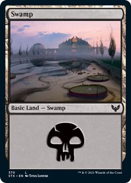 Swamp 370 card from Strixhaven: School of Mages