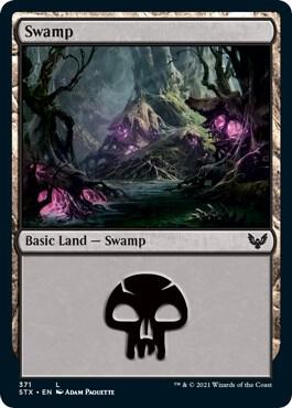 Swamp 371 card from Strixhaven: School of Mages