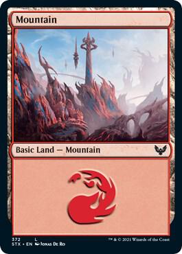 Mountain 372 card from Strixhaven: School of Mages