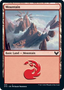 Mountain 373 card from Strixhaven: School of Mages