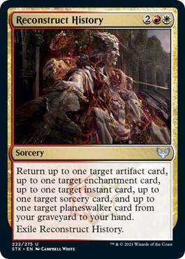 Reconstruct History 222 card from Strixhaven: School of Mages