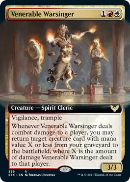 Venerable Warsinger (Extended Art) 355 card from Strixhaven: School of Mages
