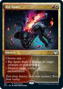 Rip Apart 381 card from Promo Pack: Strixhaven