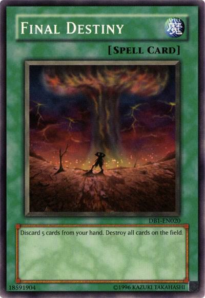 Final Destiny DB1-EN020 card from Dark Beginning 1