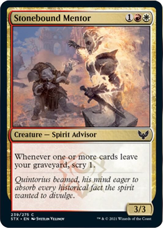 Stonebound Mentor 239 card from Strixhaven: School of Mages