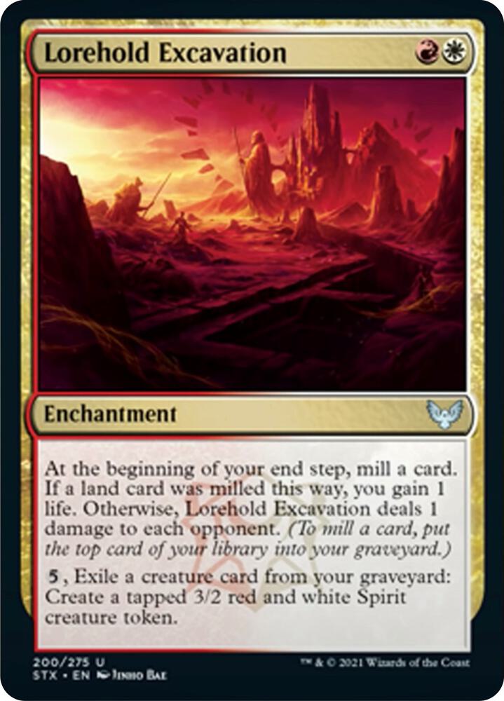 Lorehold Excavation 200 card from Strixhaven: School of Mages