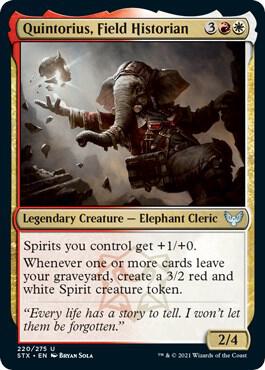 Quintorius, Field Historian 220 card from Strixhaven: School of Mages