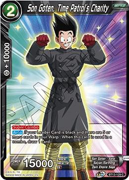 Son Goten, Time Patrol's Charity BT13-129 card from Supreme Rivalry