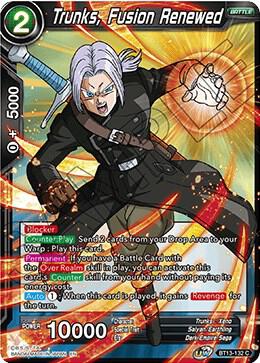 Trunks, Fusion Renewed BT13-132 card from Supreme Rivalry