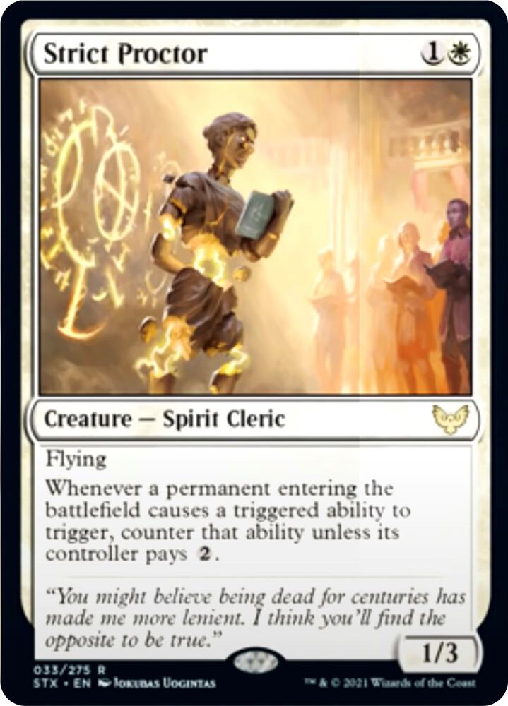 Strict Proctor 33 card from Strixhaven: School of Mages