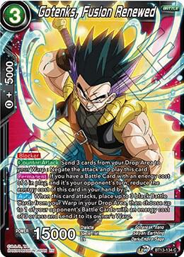 Gotenks, Fusion Renewed BT13-134 card from Supreme Rivalry