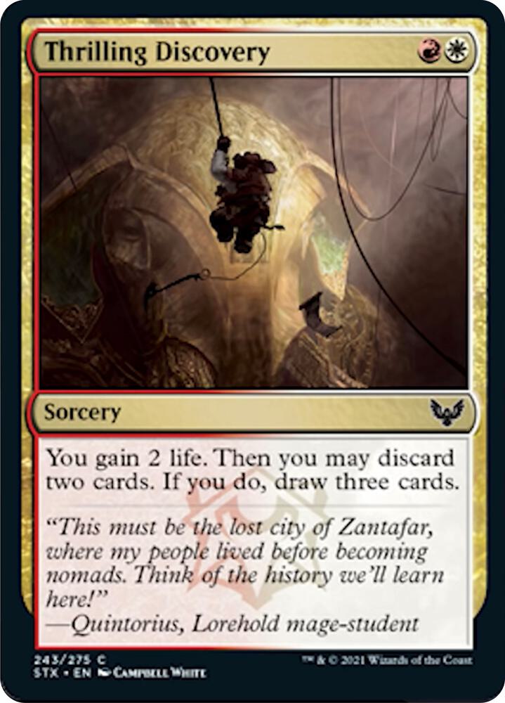 Thrilling Discovery 243 card from Strixhaven: School of Mages