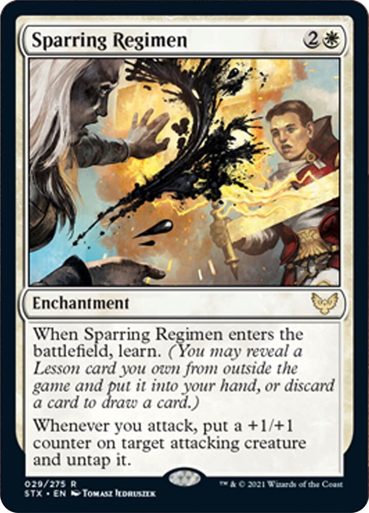 Sparring Regimen 29 card from Strixhaven: School of Mages