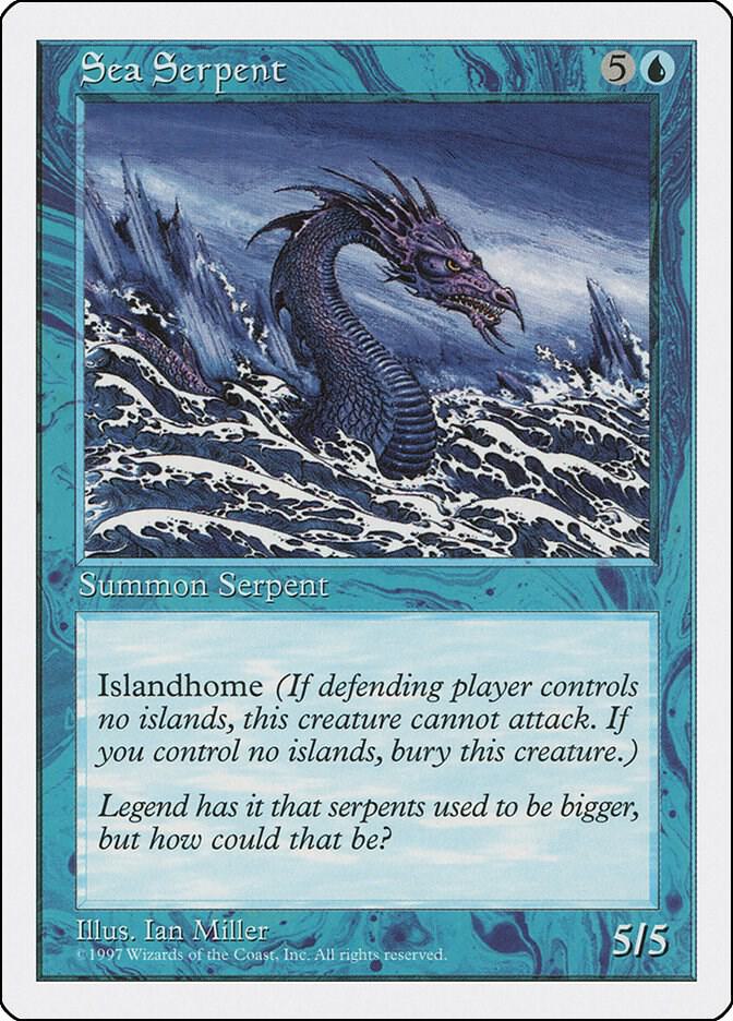 Sea Serpent card from Fifth Edition