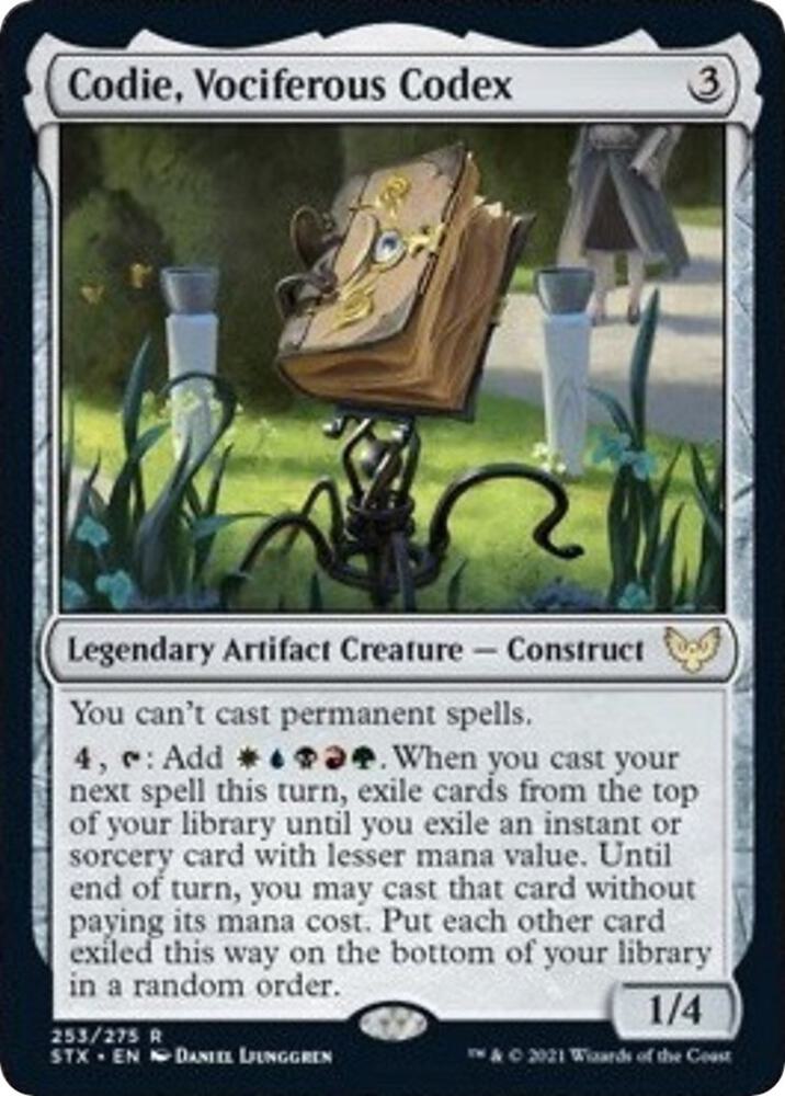 Codie, Vociferous Codex 253 card from Strixhaven: School of Mages