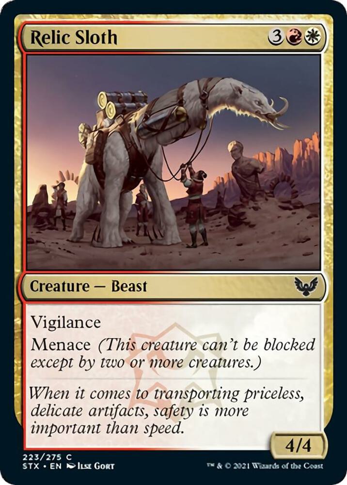 Relic Sloth 223 card from Strixhaven: School of Mages