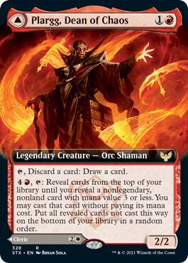 Plargg, Dean of Chaos (Extended Art) 328 card from Strixhaven: School of Mages