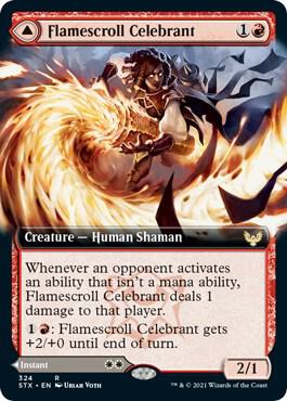 Flamescroll Celebrant (Extended Art) 324 card from Strixhaven: School of Mages
