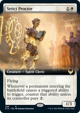Strict Proctor (Extended Art) 294 card from Strixhaven: School of Mages